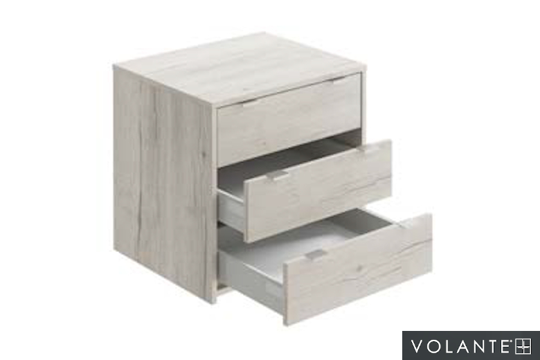 Three Drawer Bedside Cabinet by Volante