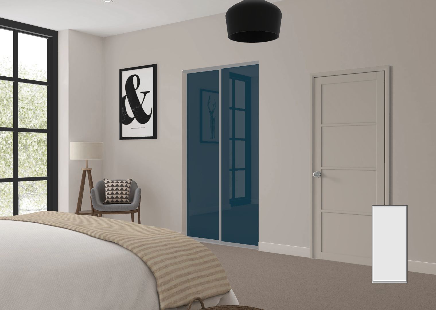 Full (Single) Panel Sliding Wardrobe Door