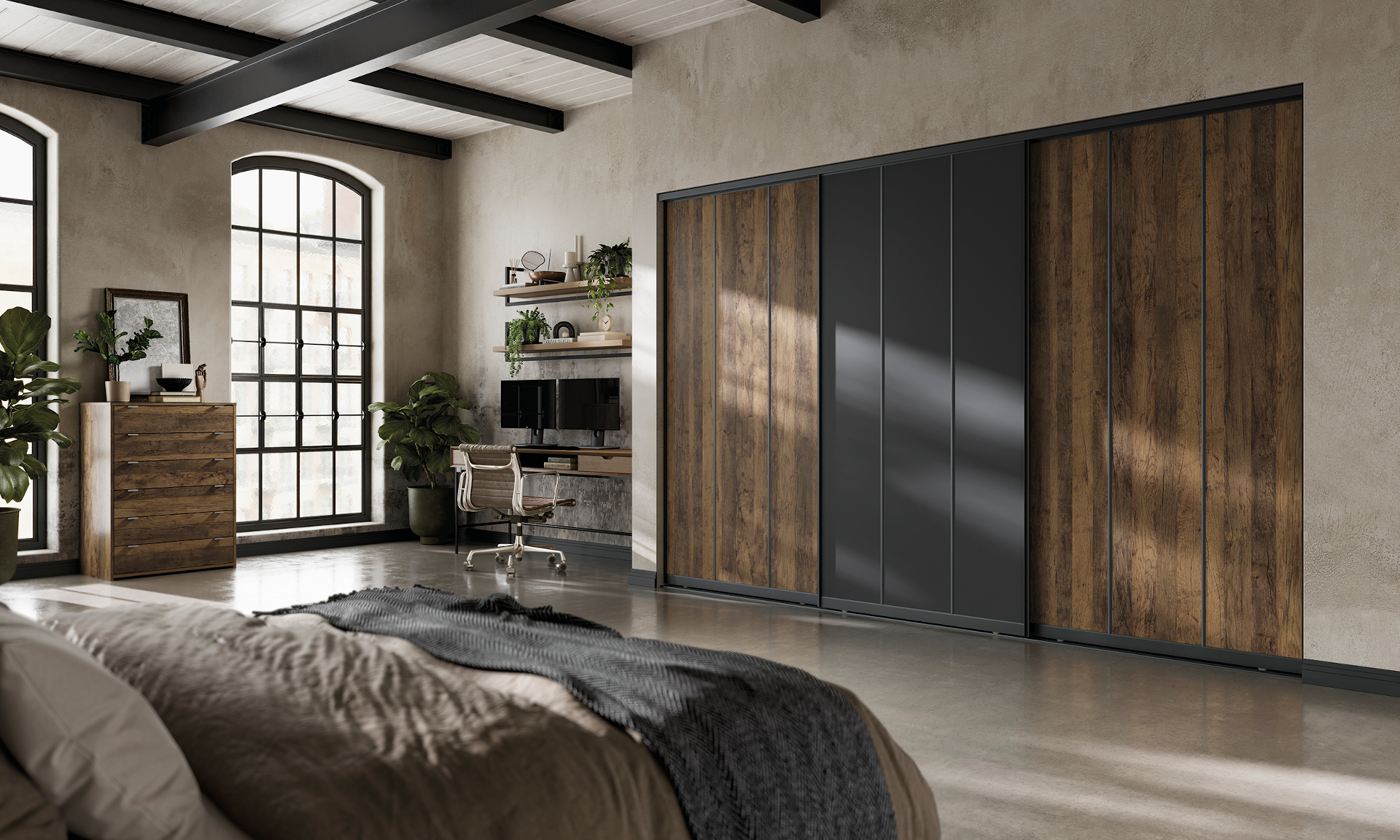 Three Vertical Panel Bespoke Doors - Large
