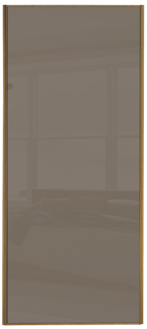  classic Single panel, oak framed, cappuccino glass door