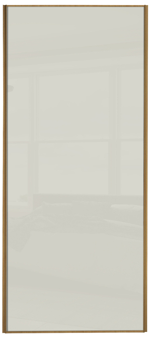  classic Single panel, oak framed, arctic white glass door