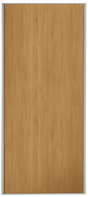  classic Single panel, silver framed, oak door