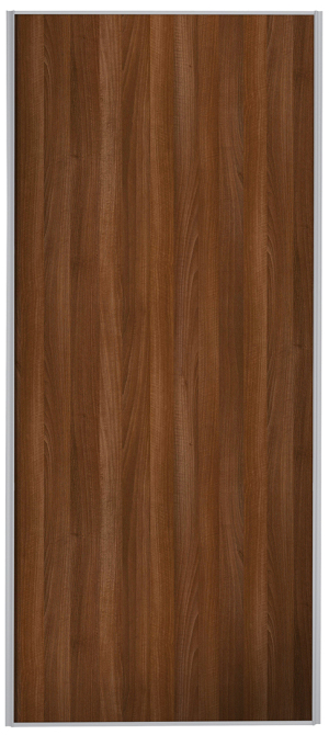  classic Single panel, silver framed, walnut door