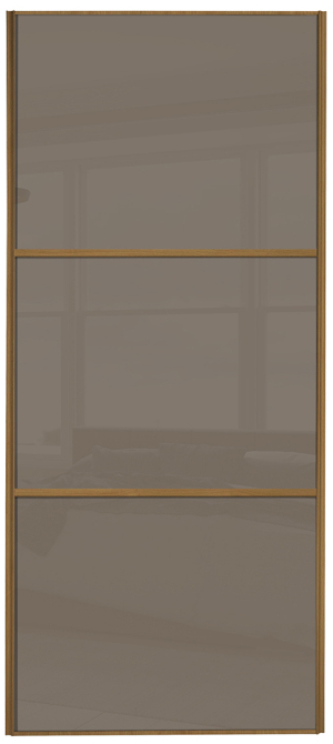  classic Wideline, oak framed, cappuccino glass/cappuccino glass/cappuccino glass door