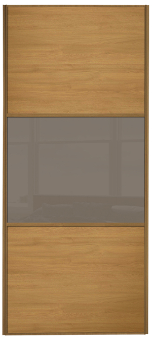  classic Wideline, oak framed, oak/cappuccino glass/oak door