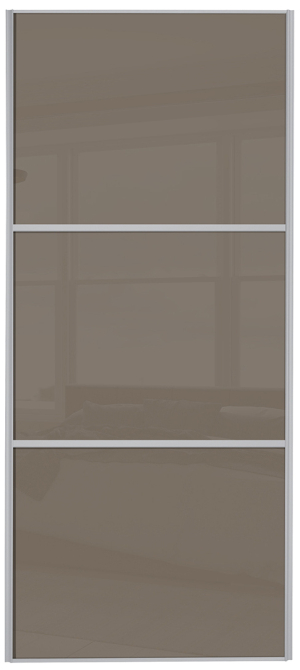  classic Wideline, silver framed, cappuccino glass/cappuccino glass/cappuccino glass door