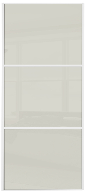  classic Wideline, white framed, arctic white glass/arctic white glass/arctic white glass door