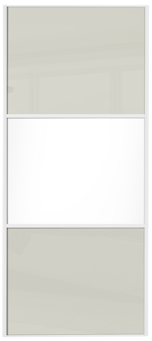  classic Wideline, white framed, arctic white glass/white/arctic white glass door