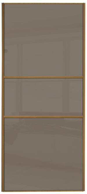  classic fineline, oak framed, cappuccino glass/cappuccino glass/cappuccino glass door