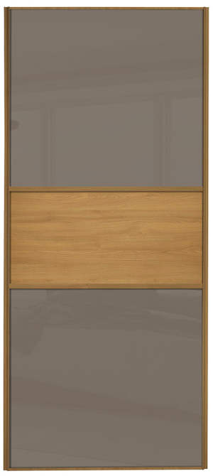  classic fineline, oak framed, cappuccino glass/oak/cappuccino glass door