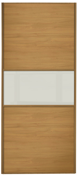  classic fineline, oak framed, oak/arctic white glass/oak door