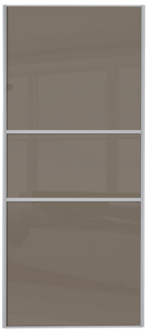  classic fineline, silver framed, cappuccino glass/cappuccino glass/cappuccino glass door