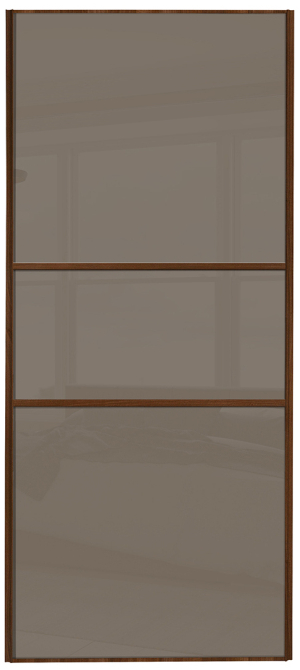  classic fineline, walnut framed, cappuccino glass/cappuccino glass/cappuccino glass door