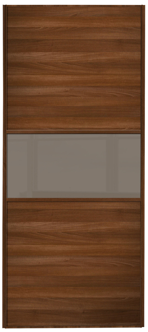 classic fineline, walnut framed, walnut/cappuccino glass/walnut door