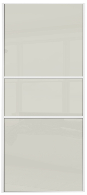 classic fineline, white framed, arctic white glass/arctic white glass/arctic white glass door