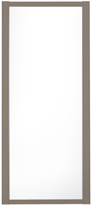 Shaker Single panel, Stone Grey frame, white door