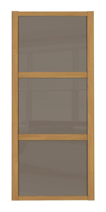 Shaker Wideline, oak framed, cappuccino glass/cappuccino glass/cappuccino glass door