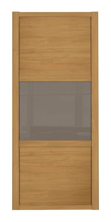 Shaker Wideline, Wideline, oak framed, oak/cappuccino glass/oak door