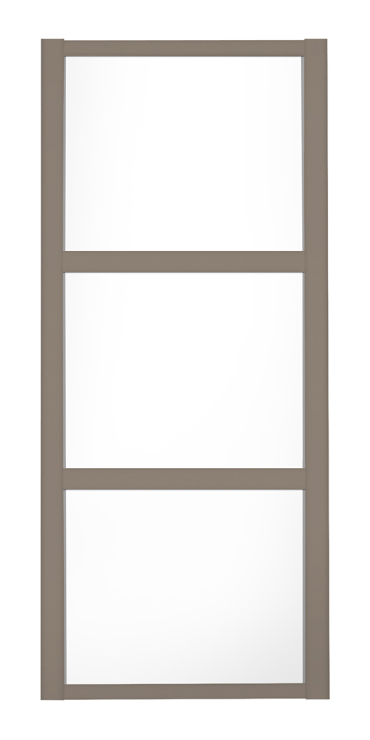 Shaker Wideline, Stone Grey framed, white/white/white door