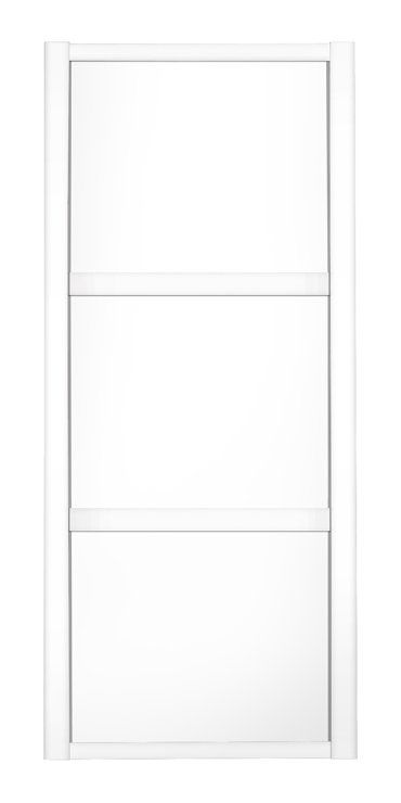 Shaker Wideline, white framed, white/white/white door