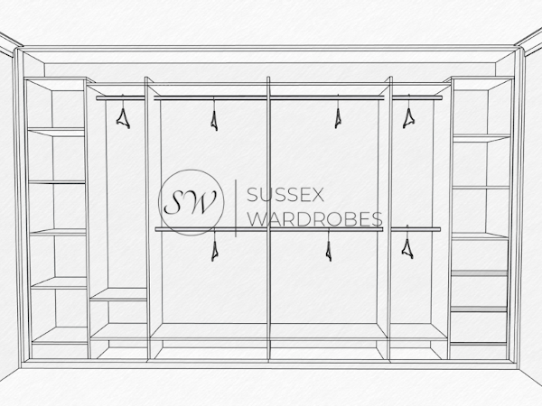 Fitted Wardrobe CAD Drawing