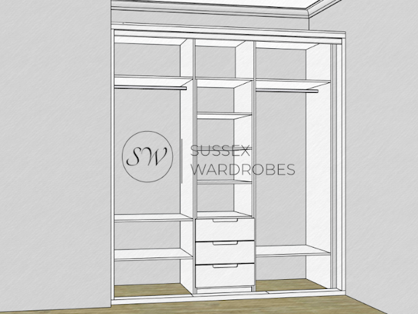 Fitted Wardrobe CAD Drawing