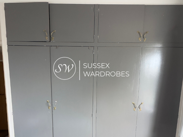 The old, large wardrobe before our conversion