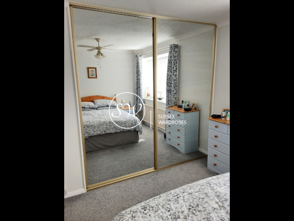 Before picture of the old sliding doors.